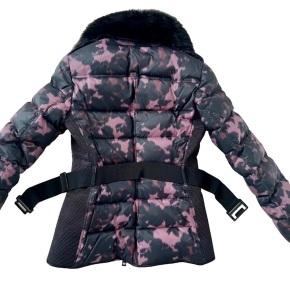 $1595 Burberry London Belted Fox Fur Puffer Down Jacket Coat Dusky Mauve ( 4 ) - Picture 8 of 13